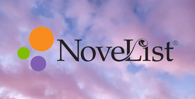 Novelist Logo with pink clouds in background